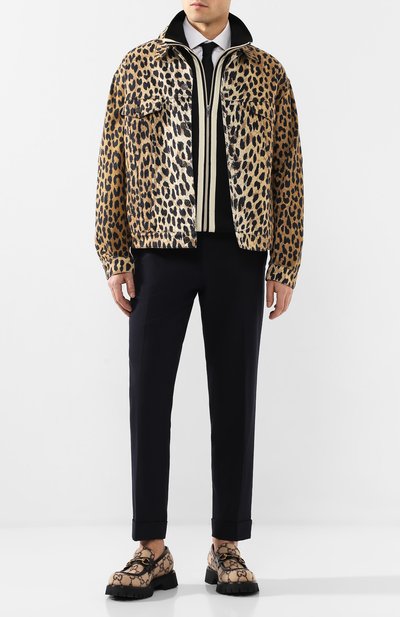 Текстильные лоферы horsebit GUCCI бежевого цвета по цене 67800 руб., арт. 598312/G38C0, фото 2 Текстильные лоферы horsebit GUCCI, арт. 598312/G38C0, фото 2