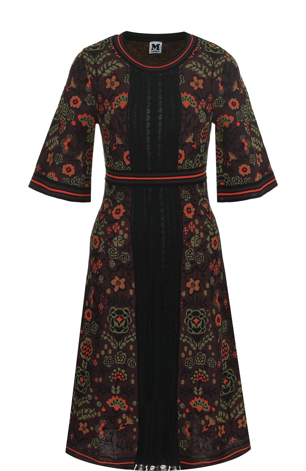 Приталенное платье-миди с принтом M MISSONI, арт. ND0KD2F52LR, фото 1