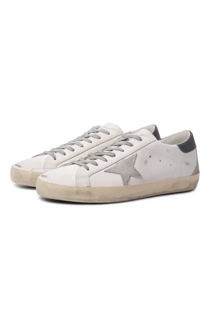 Мужские кожаные кеды super-star GOLDEN GOOSE DELUXE BRAND, арт. GMF00102.F006113