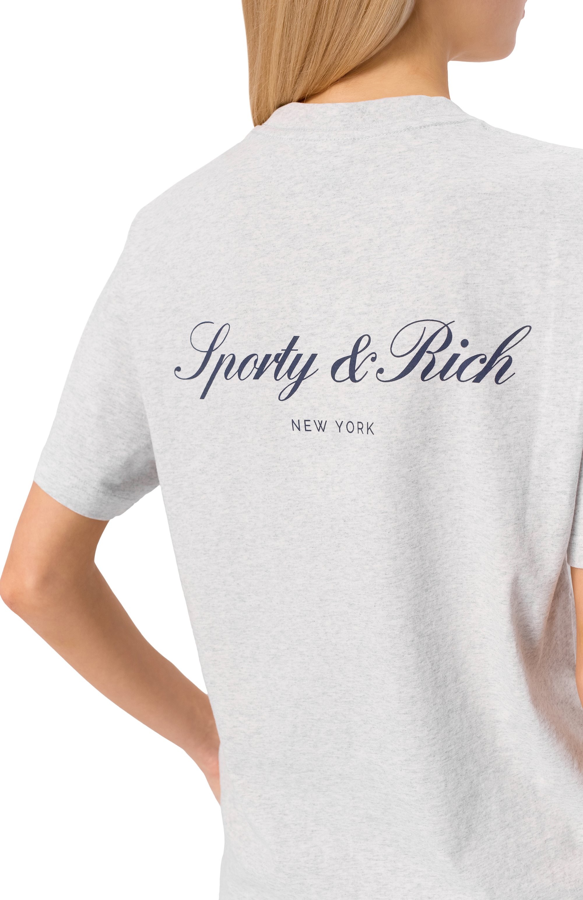 Хлопковая футболка SPORTY AND RICH, арт. T004368329GY03, фото 5