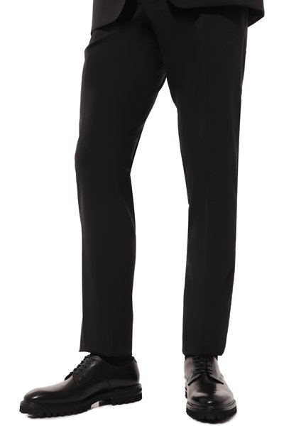 Кожаные дерби W.GIBBS черного цвета по цене 52400 руб., арт. 7260002/B0X ANTIC W00LEN, фото 3 Кожаные дерби W.GIBBS, арт. 7260002/B0X ANTIC W00LEN, фото 3