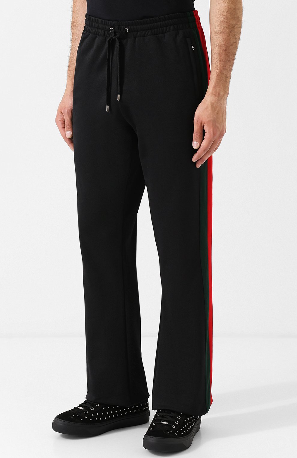 Брюки прямого кроя с лампасами и поясом на резинке GUCCI, арт. 493657/X7A90, фото 3