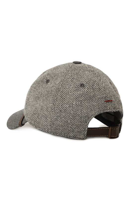 Бейсболка из шерсти и шелка Brunello Cucinelli MY4529939 Серый  MY4529939 Фото 3