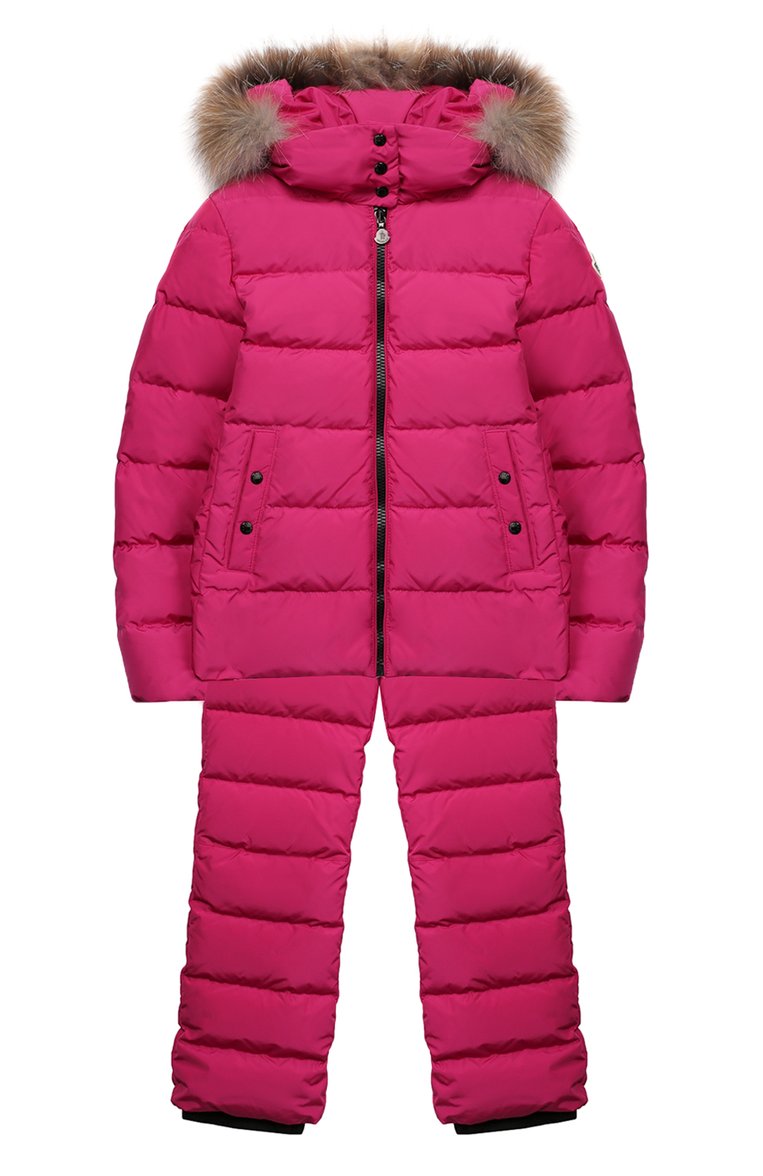 Детский комплект из комбинезона и куртки nantua MONCLER фуксия цвета, арт. E2-954-75329-15-57244/12-14A | Фото 1 (Материал подклада: Синтетический материал; Статус проверки: Проверена категория, Проверено; Материал внешний: Полиэстер, Синтетический материал; Рукава: Длинные; Материал утеплителя: Пух и перо; Девочки Кросс-КТ: Комбинезон-верхняя одежда; Драго�ценные камни: Проставлено; Материал сплава: Проставлено; Кросс-КТ: Зима; Ростовка одежда: 12 лет | 152 см, 16 лет | 164 см)