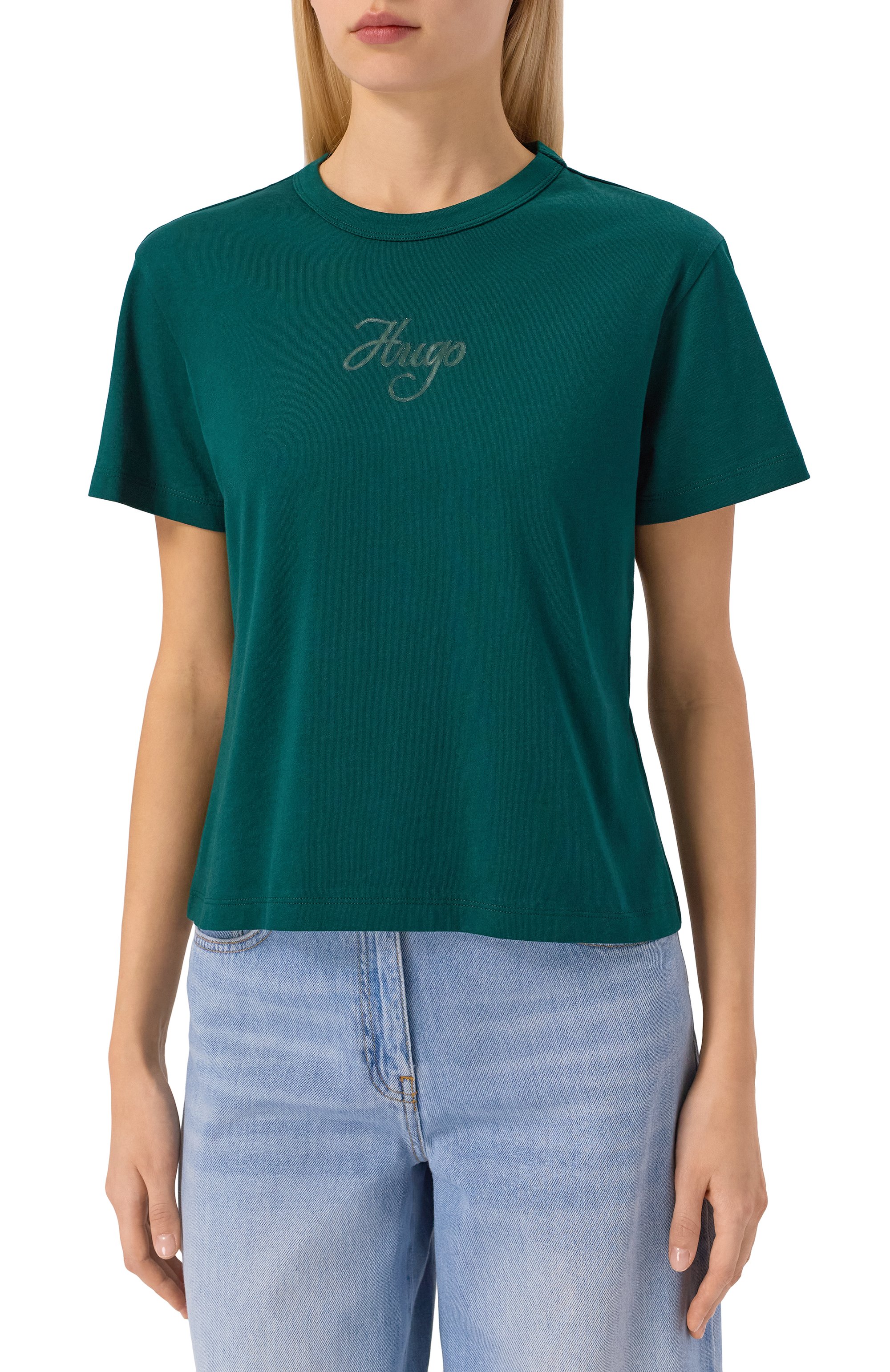Хлопковая футболка HUGO, арт. 50550117, фото 3