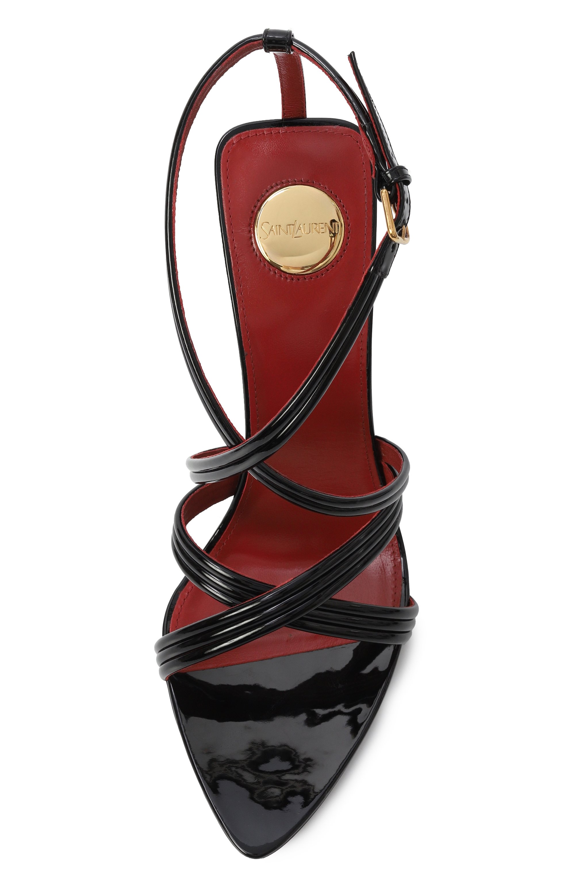 Лакированные босоножки rossi SAINT LAURENT, арт. 818025/1TV00, фото 6
