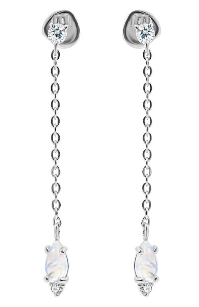 Женские серьги water с лунными камнями MOONKA, арт. wt-er-mns