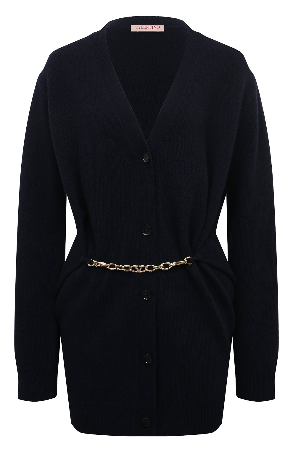 Шерстяной кардиган VALENTINO темно-синего цвета по цене 192000 руб., арт. 5B3KA08F8PL, фото 1 Шерстяной кардиган VALENTINO, арт. 5B3KA08F8PL, фото 1