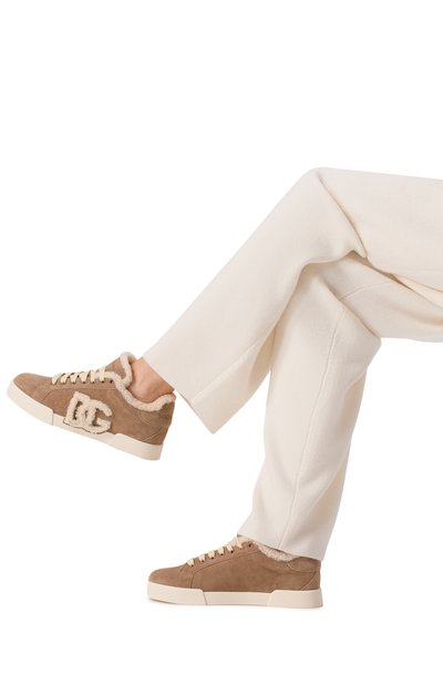 Женские замшевые кеды portofino light DOLCE & GABBANA, арт. CK2374/AJ222