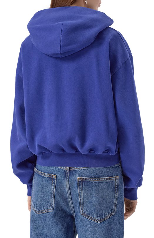 Хлопковое худи Alexander Wang 1CC3251088 Синий  1CC3251088 Фото 4