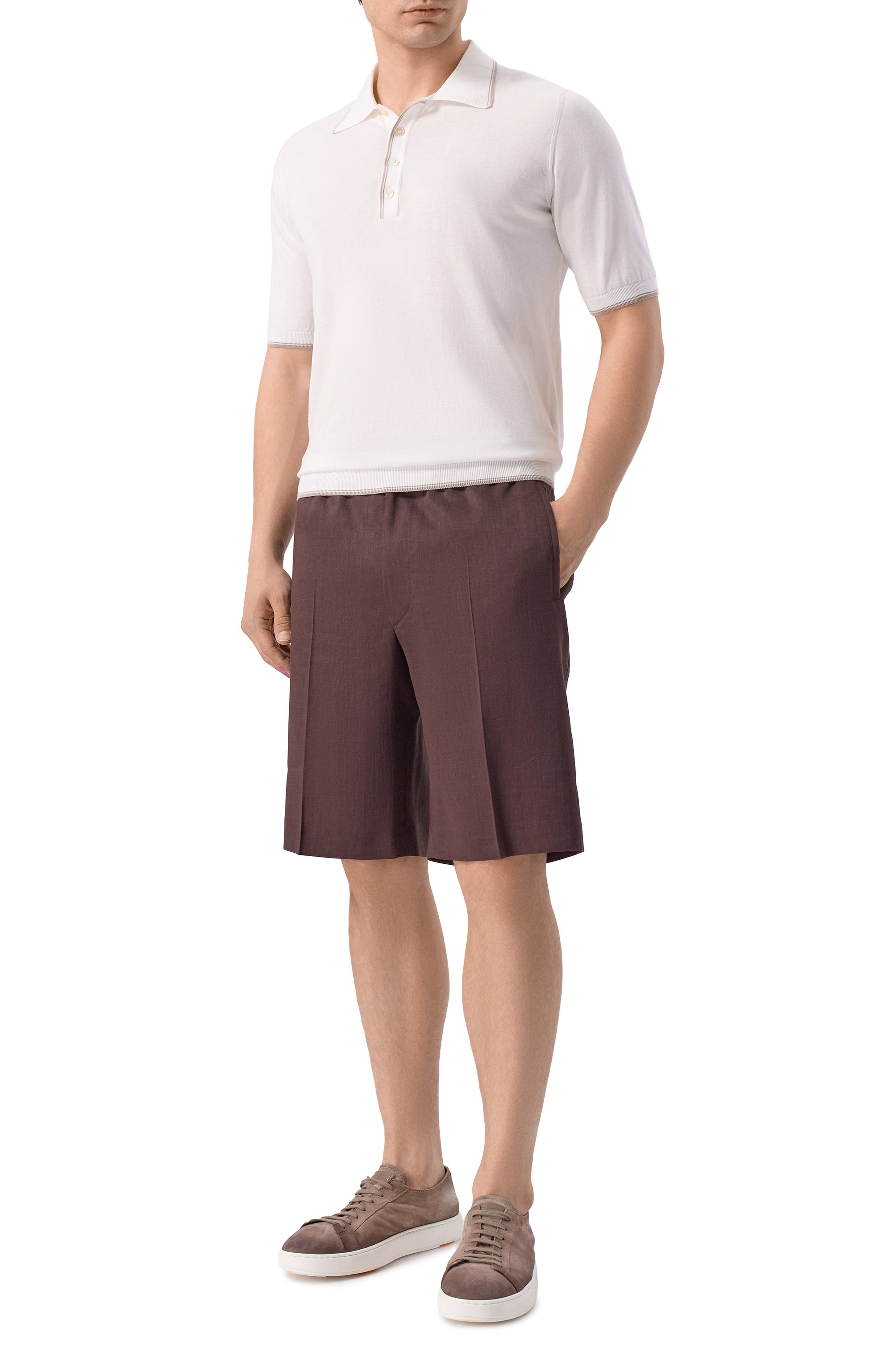 Шорты изо льна и шерсти CORNELIANI, арт. 274555/2718468, фото 2