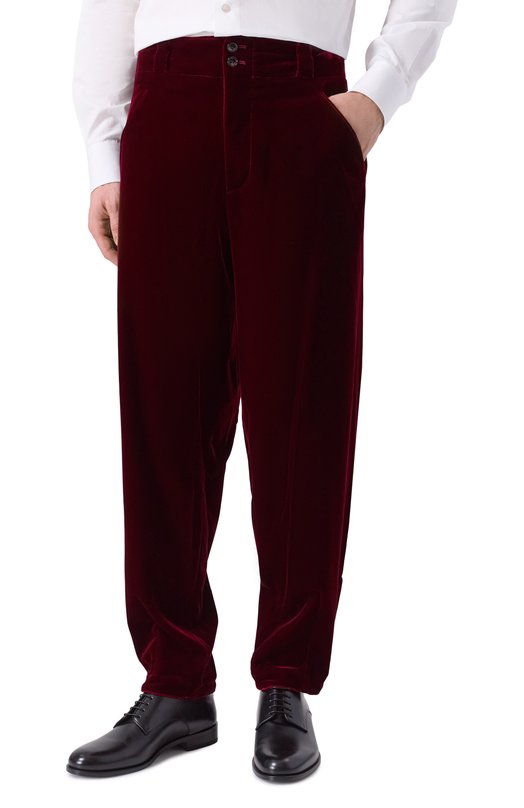Бархатные брюки Giorgio Armani GM002060/TE10046 Бордовый  GM002060/TE10046 Фото 3