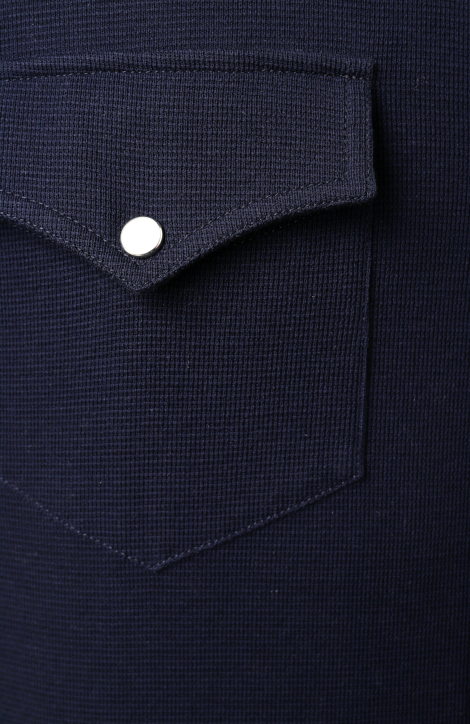 Рубашка из хлопка и шелка BRUNELLO CUCINELLI темно-синего цвета по цене 148500 руб., арт. MW8666666, фото 6 Рубашка из хлопка и шелка BRUNELLO CUCINELLI, арт. MW8666666, фото 6