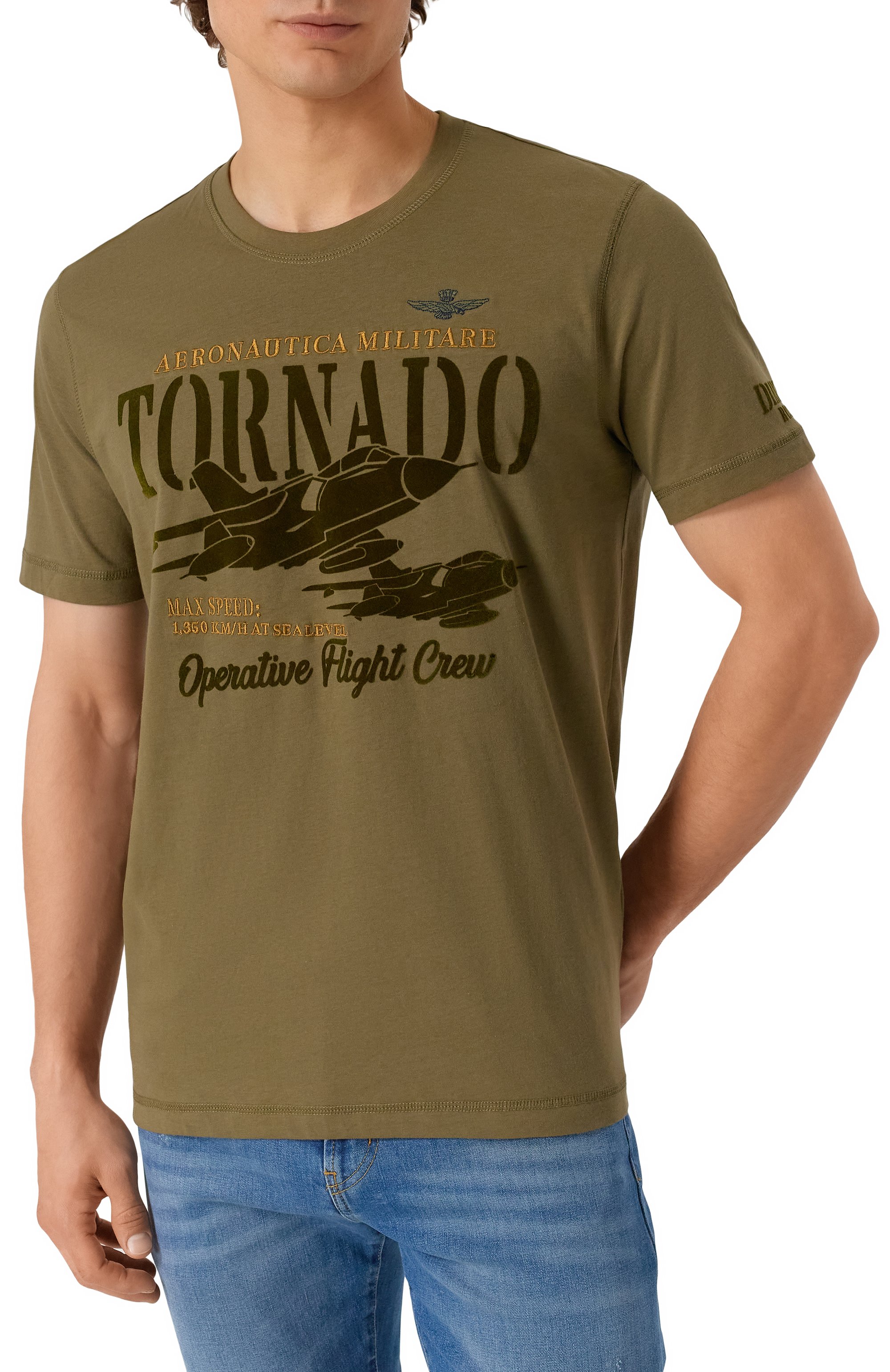 Хлопковая футболка AERONAUTICA MILITARE, арт. 251TS2405J641, фото 3