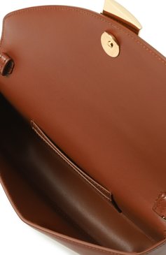 Женская сумка fiamma mini FERRAGAMO коричневого цвета, арт. 218951/775017 | Фото 5 (Драгоценные камни: Проставлено; Материал: Натуральная кожа; Ремень/цепочка: На ремешке; Материал сплава: Проставлено; Размер: mini)