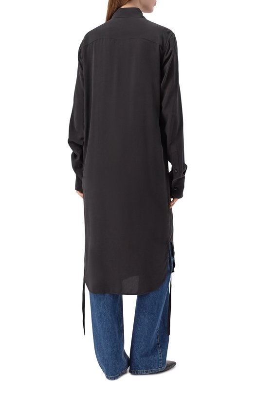 Шелковая рубашка Ann Demeulemeester B0012438/FA634 Чёрный  B0012438/FA634 Фото 4