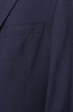 Мужской шерстяной костюм CORNELIANI темно-синего цвета, арт. 256005-2518414_SET | Фото 8 (Рукава: Длинные; Материал внешний: Шерсть; Стили: Кэжуэл, Классический; Костюмы М: Однобортный)