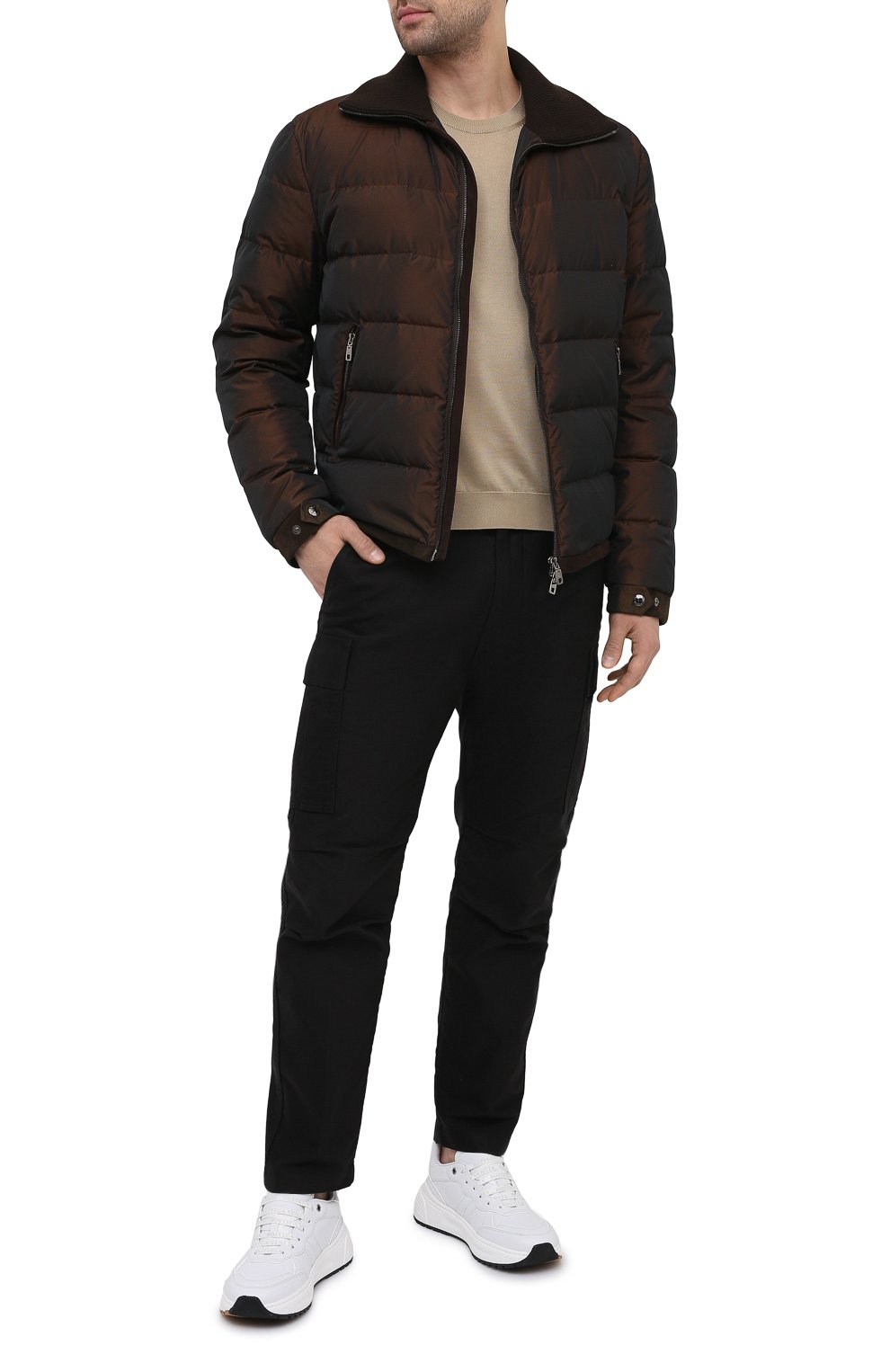 Пуховая куртка DOLCE & GABBANA коричневого цвета по цене 231000 руб., арт. G9TU2T/HUMJD, фото 2 Пуховая куртка DOLCE & GABBANA, арт. G9TU2T/HUMJD, фото 2