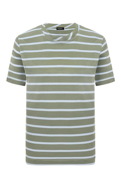 Женская хлопковая футболка KITON, арт. D53450K0949C