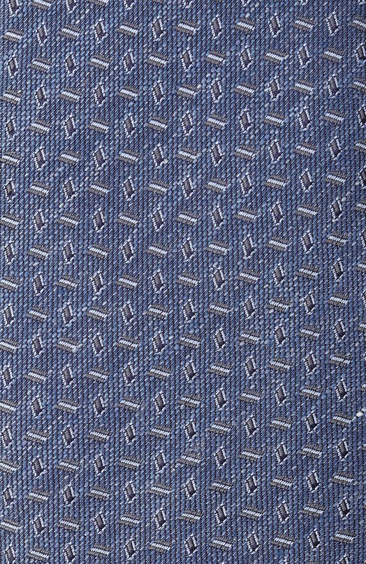 Галстук из шелка и льна Zilli CRAV02M0617VMDG00 Синий  CRAV02M0617VMDG00 Фото 4