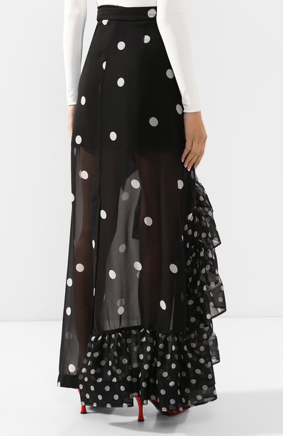 Юбка-макси DRIES VAN NOTEN черно-белого цвета по цене 114500 руб., арт. 201-30873-9421, фото 4 Юбка-макси DRIES VAN NOTEN, арт. 201-30873-9421, фото 4