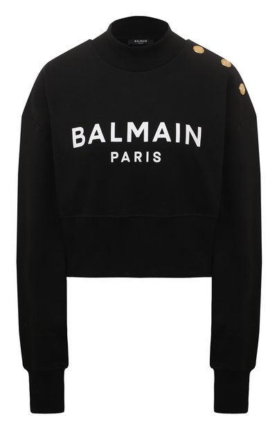 Женский хлопковый свитшот BALMAIN, арт. BF1J0040/BB02