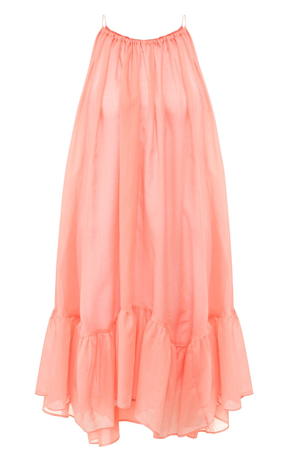 Хлопковое платье A MERE CO кораллового цвета по цене 44550 руб., арт. AMC-R20-G5-69, фото 1 Хлопковое платье A MERE CO, арт. AMC-R20-G5-69, фото 1