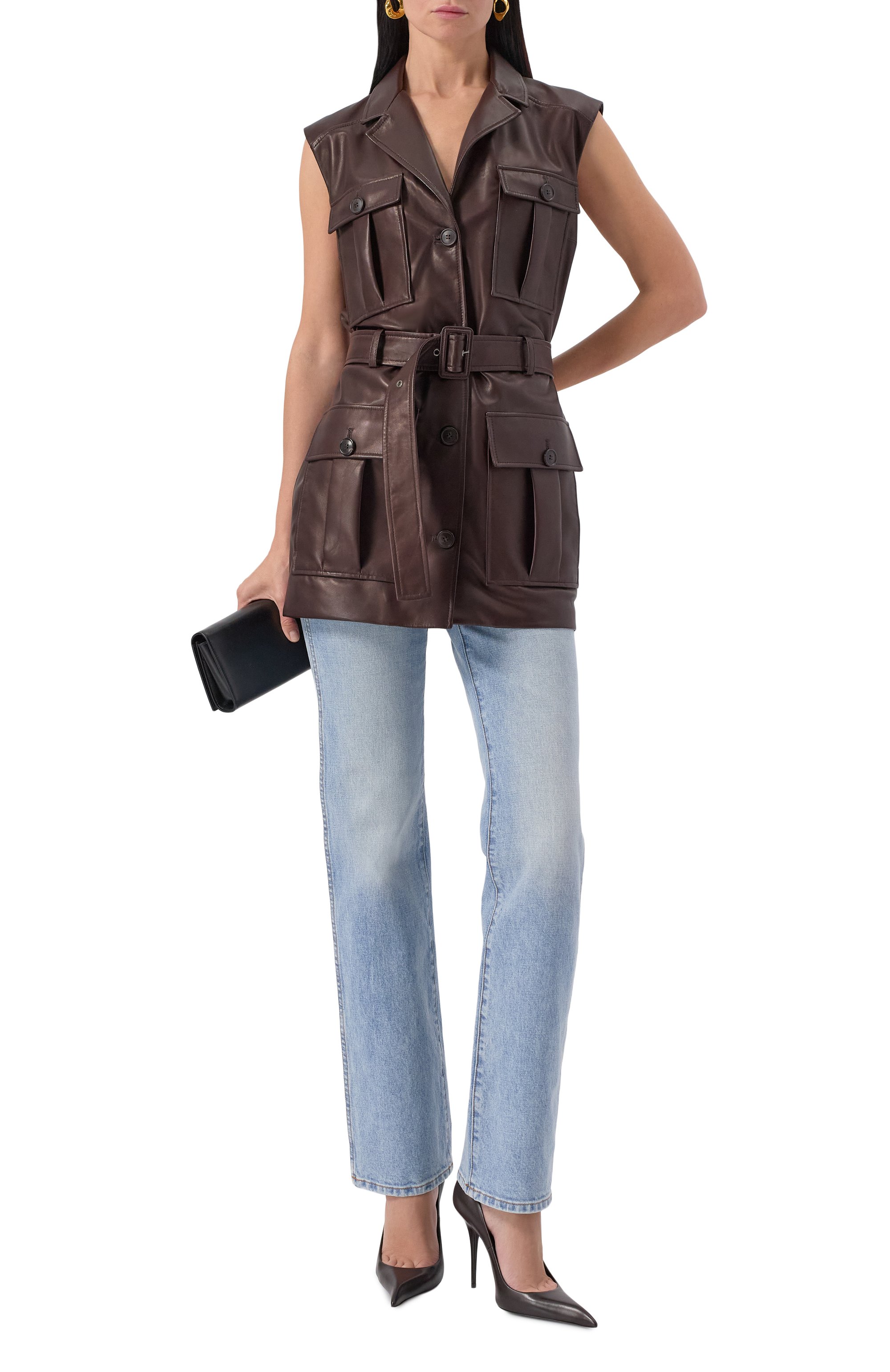 Кожаные туфли élysée 105 SAINT LAURENT темно-коричневого цвета по цене 115000 руб., арт. 833447/AADF0, фото 2 Кожаные туфли élysée 105 SAINT LAURENT, арт. 833447/AADF0, фото 2