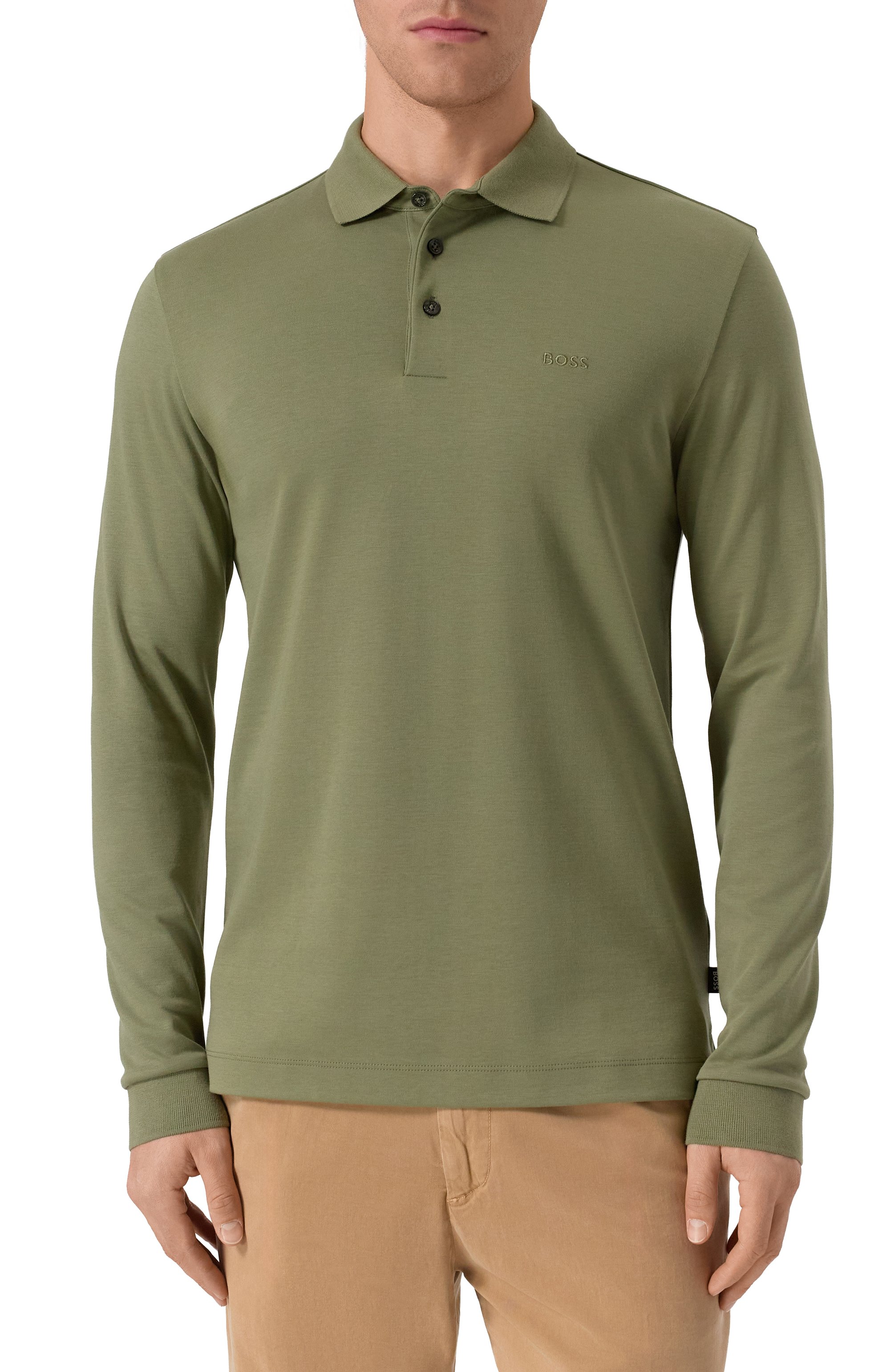 Хлопковое поло BOSS, арт. 50468392, фото 3