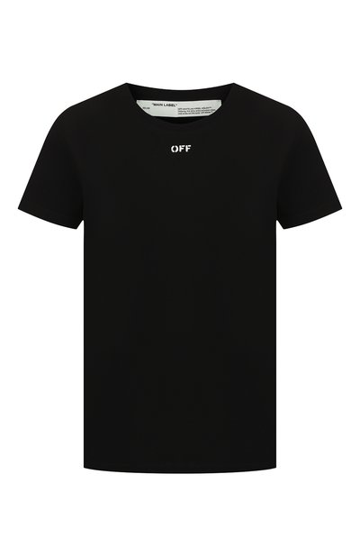 Женская хлопковая футболка OFF-WHITE, арт. 0WAA049E19B070661024