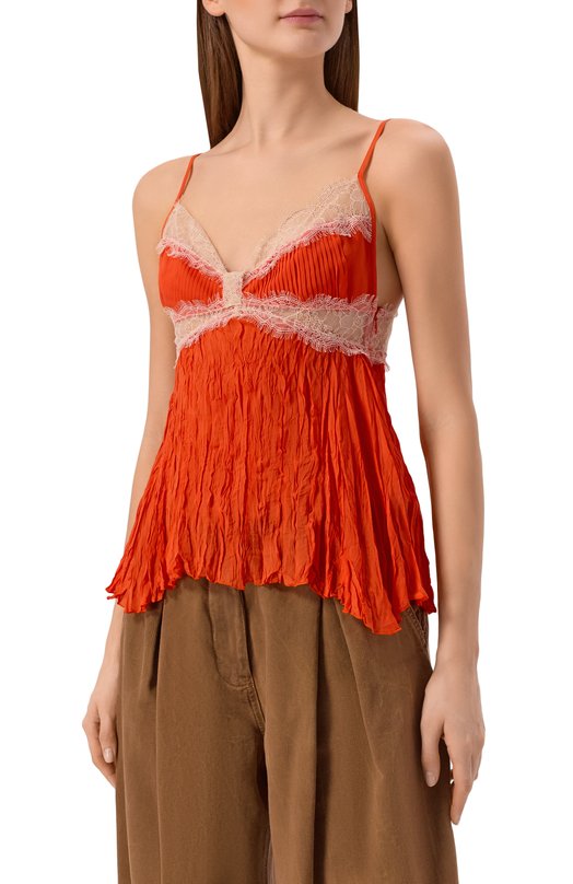 Топ из вискозы Blumarine 2C452A Оранжевый  2C452A Фото 3