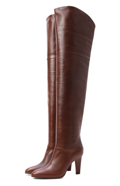 Женские кожаные ботфорты eve 85 CHLOÉ, арт. CHC24W03P00