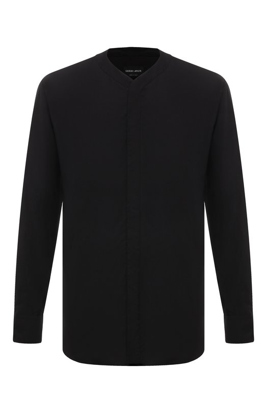 Рубашка из хлопка и шелка Giorgio Armani GM000225/TE11313 Чёрный GM000225/TE11313