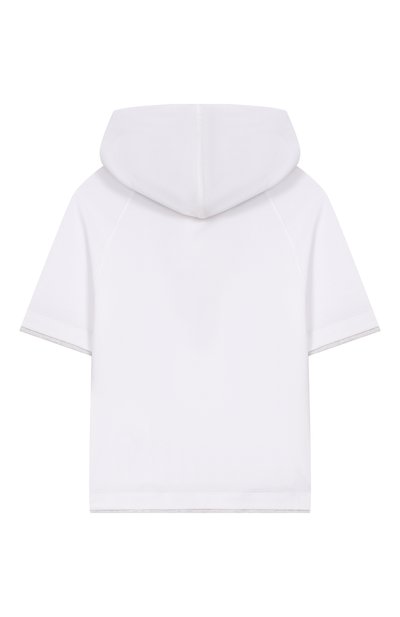 Хлопковое худи BRUNELLO CUCINELLI белого цвета по цене 45750 руб., арт. BE854E508B, фото 2 Хлопковое худи BRUNELLO CUCINELLI, арт. BE854E508B, фото 2