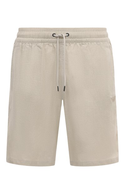 Мужские шорты изо льна и вискозы EMPORIO ARMANI, арт. 211864/4R467