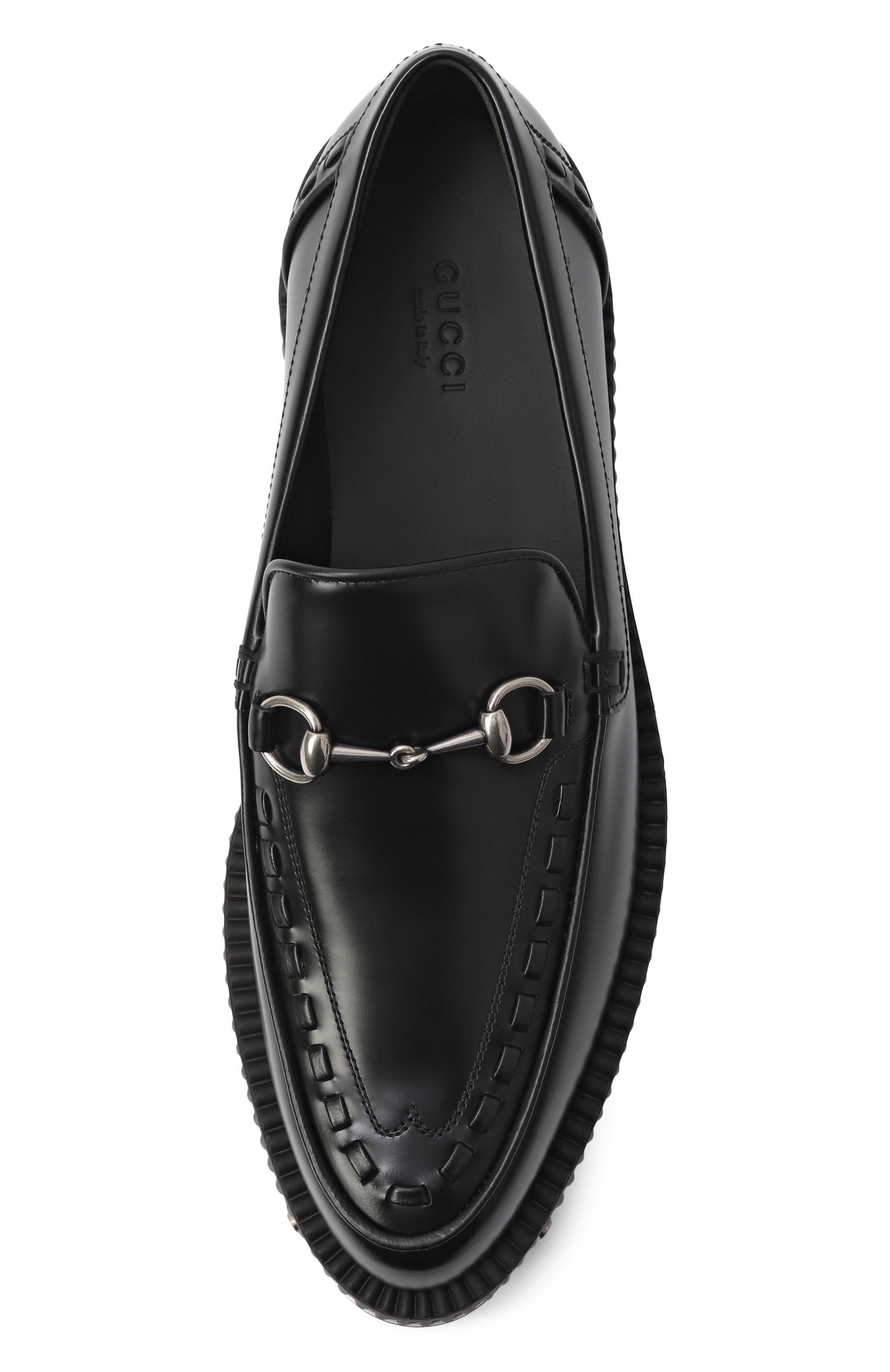 Кожаные лоферы horsebit GUCCI, арт. 796330/AAD30, фото 6