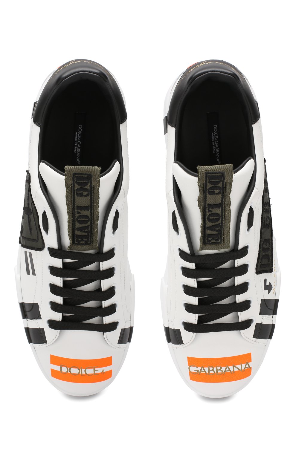 Кожаные кеды portofino DOLCE & GABBANA белого цвета по цене 113500 руб., арт. CS1558/AZ374, фото 6 Кожаные кеды portofino DOLCE & GABBANA, арт. CS1558/AZ374, фото 6