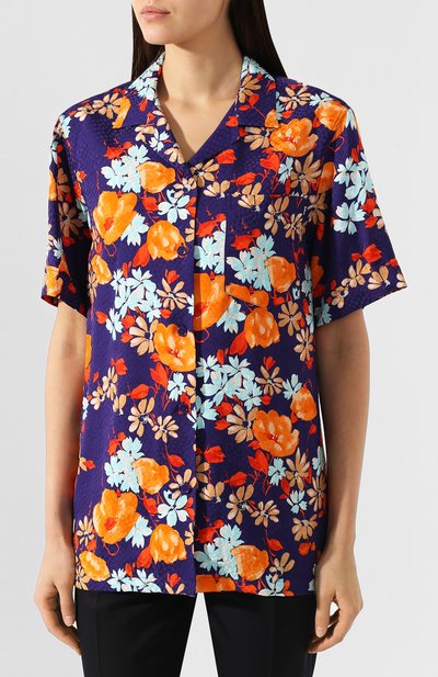 Рубашка с принтом DRIES VAN NOTEN, арт. 191-10761-7090, фото 3