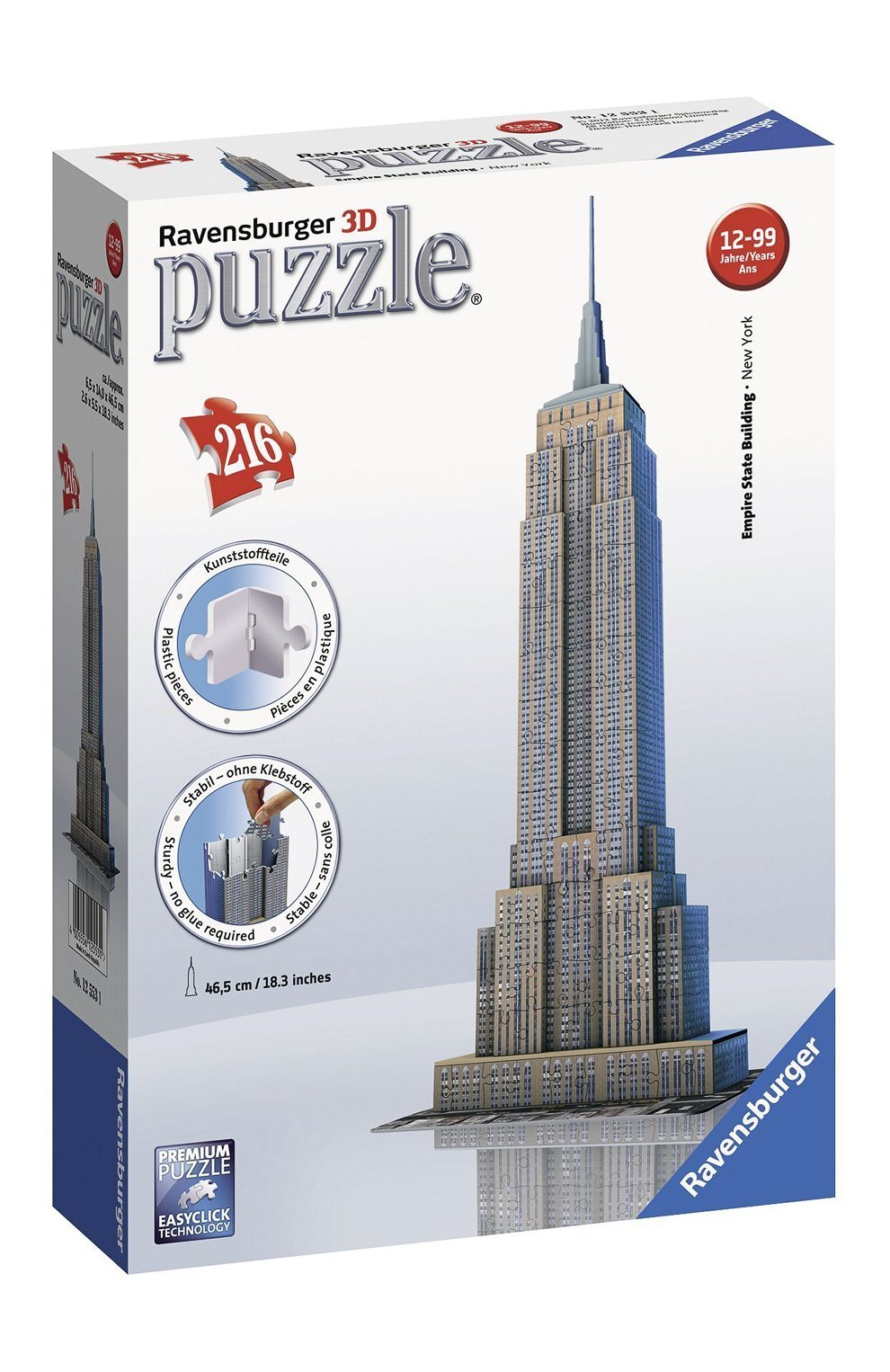 Пазл эмпайр стейт билдинг 3d 216 деталей RAVENSBURGER, арт. 12553, фото 3