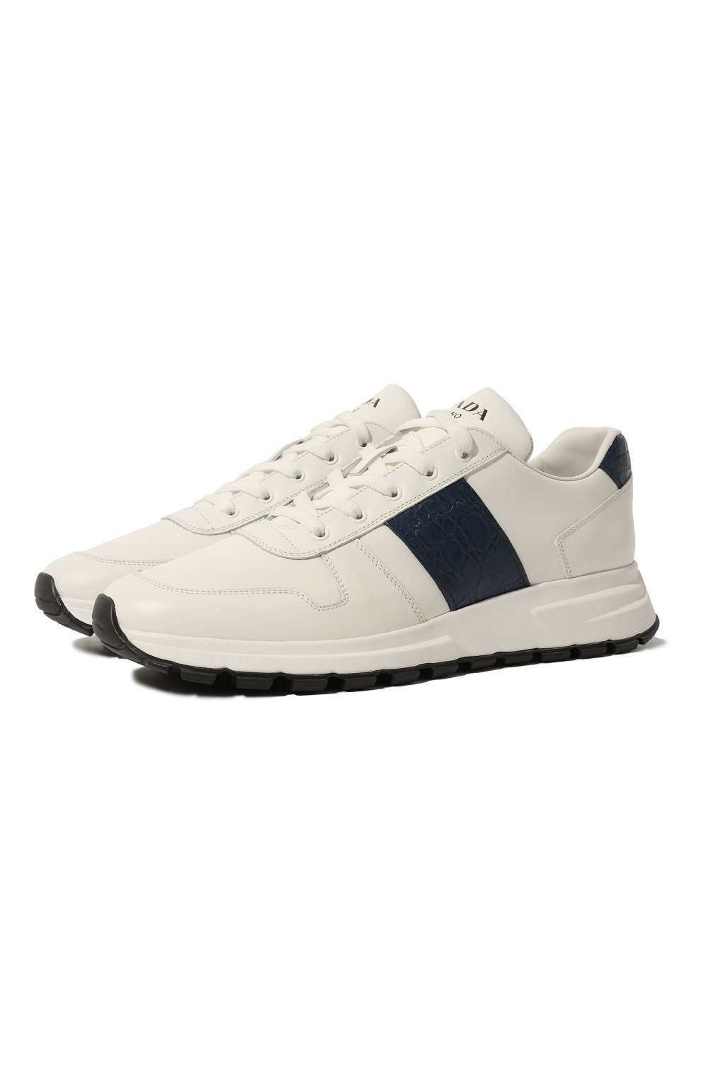 Кожаные кроссовки PRADA, арт. 4E3463-3V83-F0P41-G000, фото 1