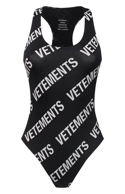 Женский слитный купальник VETEMENTS, арт. WE51TR180W 2605/BLACK/WHITE