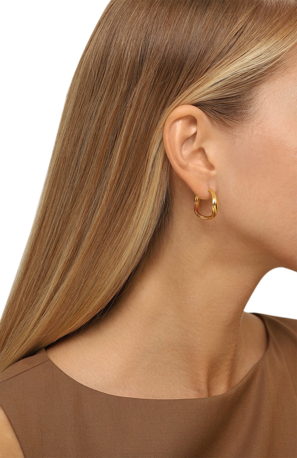 Серьги BONVO золотого цвета по цене 22700 руб., арт. WABI H00P, фото 2 Серьги BONVO, арт. WABI H00P, фото 2