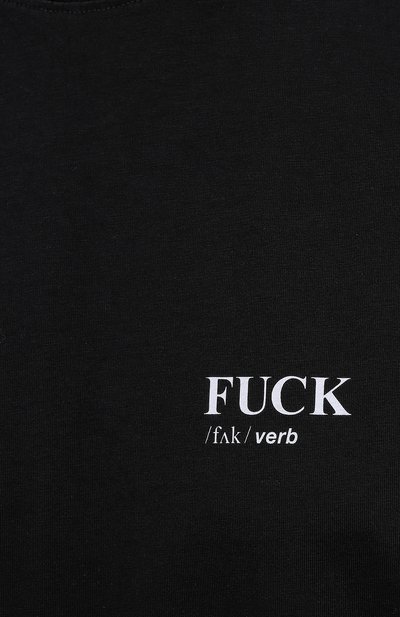 Хлопковая футболка VETEMENTS черного цвета по цене 32850 руб., арт. UA52TR160B 1602/W, фото 5 Хлопковая футболка VETEMENTS, арт. UA52TR160B 1602/W, фото 5