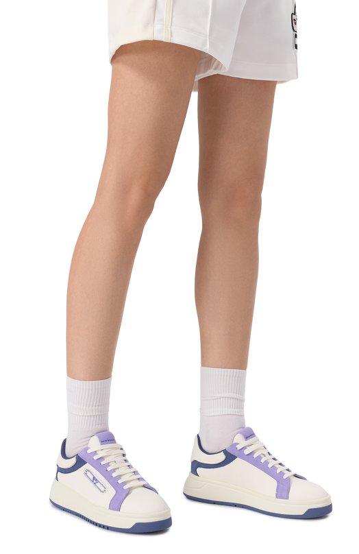 Кожаные кеды Emporio Armani X3X024/XR222 Белый  X3X024/XR222 Фото 3