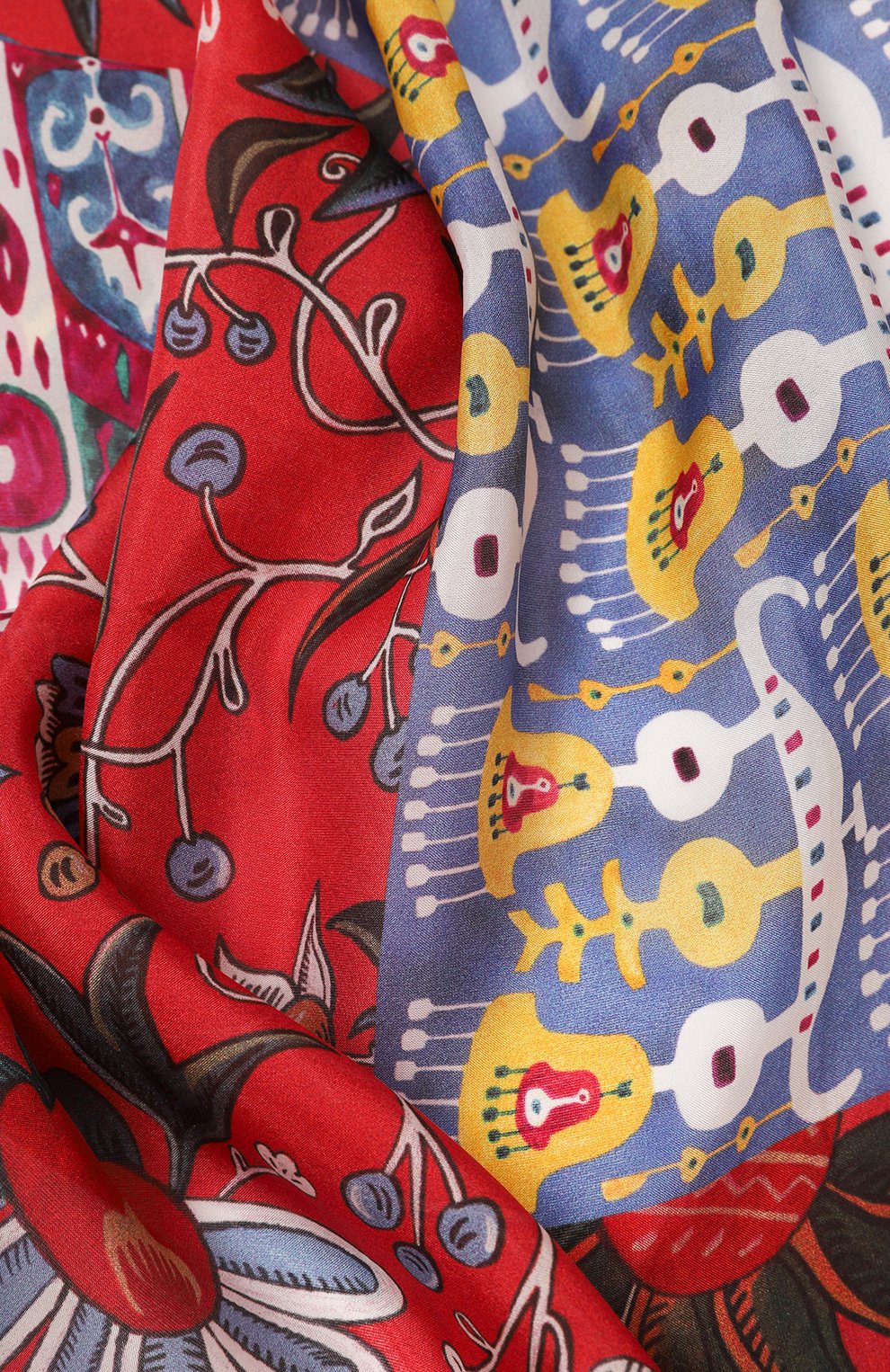 Шелковый платок сюзане GOURJI красного цвета по цене 14990 руб., арт. T21SUZ7RDR/1, фото 4 Шелковый платок сюзане GOURJI, арт. T21SUZ7RDR/1, фото 4