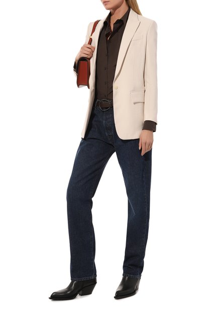 Жакет из вискозы DONDUP кремового цвета по цене 85000 руб., арт. DJ563/IF0036D/XXX, фото 2 Жакет из вискозы DONDUP, арт. DJ563/IF0036D/XXX, фото 2