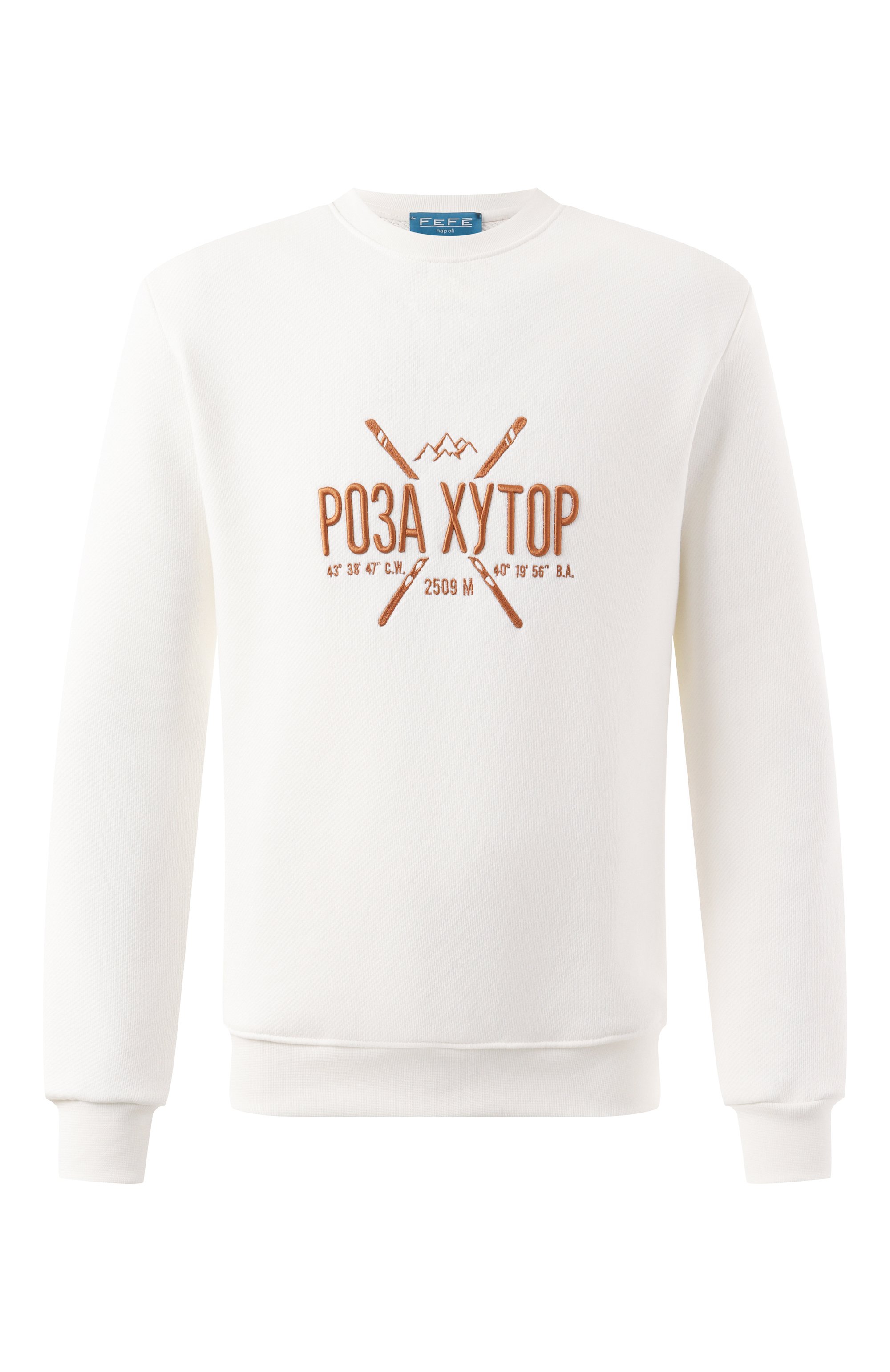 Хлопковый свитшот FEFE`, арт. CREW NECK SWEATSHIRT/FLPSCIP03AXYT0PWHITE, фото 1