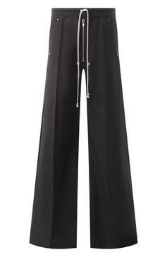 Мужские хлопковые брюки RICK OWENS черного цвета, арт. RU01E5366/TE | Фото 1 (Длина (брюки, джинсы): Стандартные; Случай: Повседневный; Стили: Гранж; Материал внешний: Хлопок)