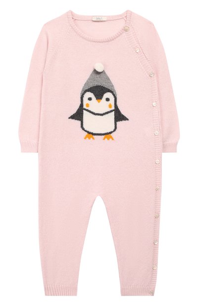 Комбинезон из шерсти и кашемира BABY T светло-розового цвета по цене 11900 руб., арт. 19AI141T/18M-2A, фото 1 Комбинезон из шерсти и кашемира BABY T, арт. 19AI141T/18M-2A, фото 1