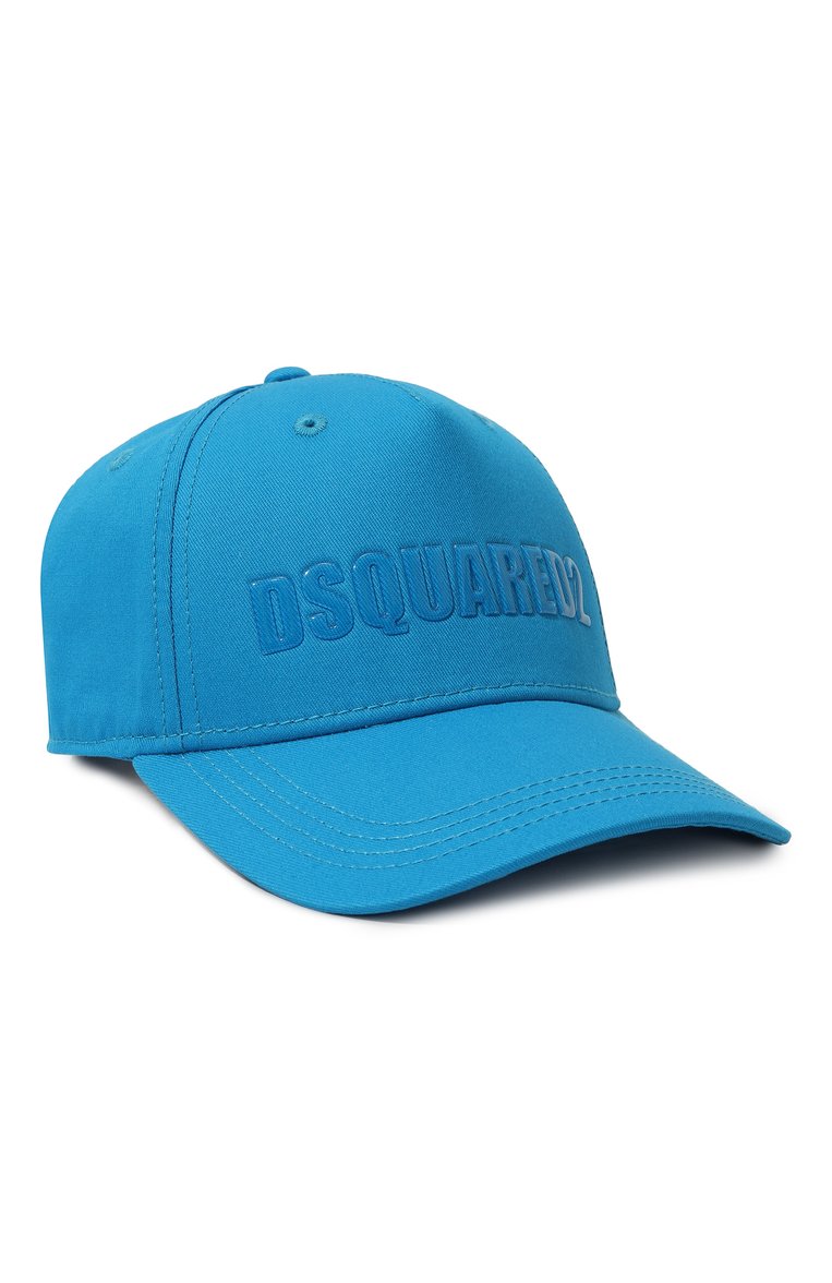 Детская хлопковая бейсболка DSQUARED2 голубого цвета, арт. DQ2245/D00YT | Фото 1 (Нос: Не проставлено; Материал: Хлопок, Текстиль; Материал сплава: Проставлено)